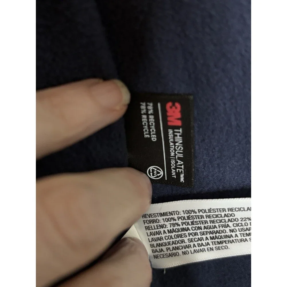 New Mens Puffer Jacket w/ 3M Thinsulate All in Motion Navy Blue Sz M Retail $55